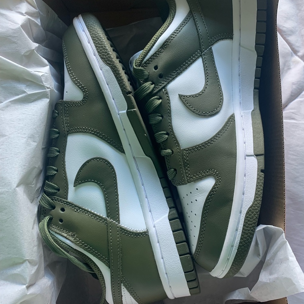 NWB Women’s Olive Green Nike Dunks Sz 8